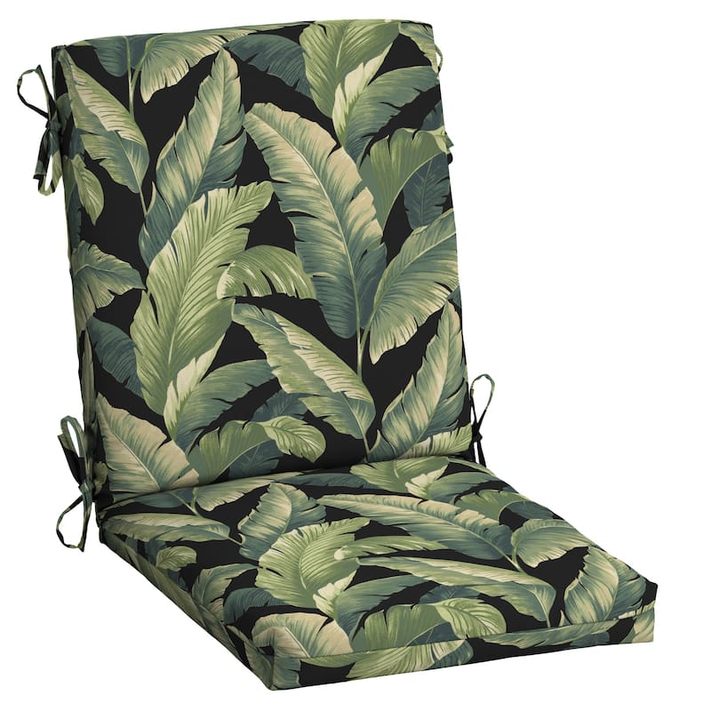 ARDEN Outdoor Dining Chair Cushion - 44 in L x 20 in W x 3.5 in H - Onyx Cebu