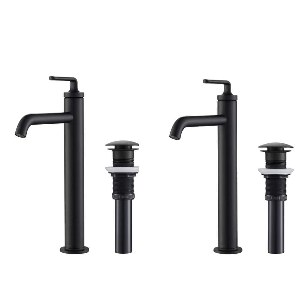 Kraus Pack of (2) Ramus 1.2 GPM Vessel Single Hole Bathroom Faucet