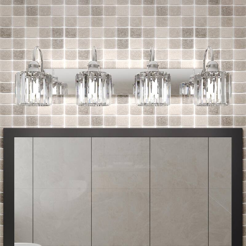 ExBrite Modern Silver Dimmable Bathroom Vanity Light