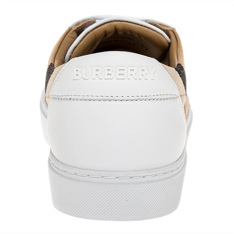 Burberry Check and Leather Sneakers