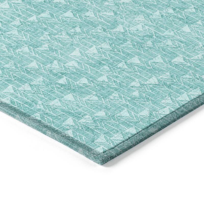 Pave Abstract Shapes Weather Resistant Timeless Fusion Outdoor Rug