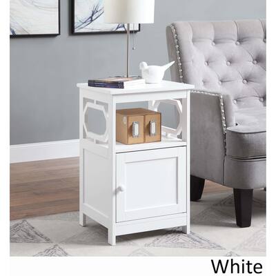 Convenience Concepts Omega End Table with Storage Cabinet and Shelf