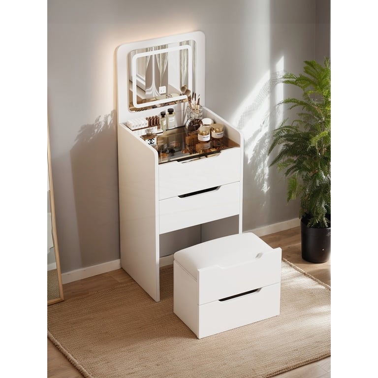 3 in 1 Vanity Desk with Plip Top Mirror