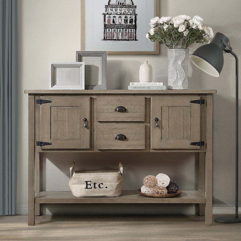 48'' Sideboard Console Table with 2 Drawers - N/A - Rustic