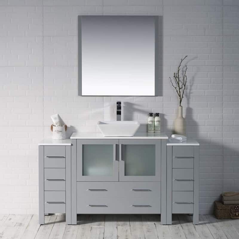 Blossom Sydney 60 Inch Bathroom Vanity with 2 Side Cabinets & Mirrors