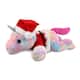 DolliBu Santa Lying Rainbow Unicorn Stuffed Animal with Santa Outfit ...