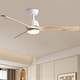 preview thumbnail 62 of 157, YUHAO SylvanAir Modern 52 in. Flush Mount Outdoor/Indoor Ceiling Fan with 3 Solid Wood Blades and DC Reversible Motor