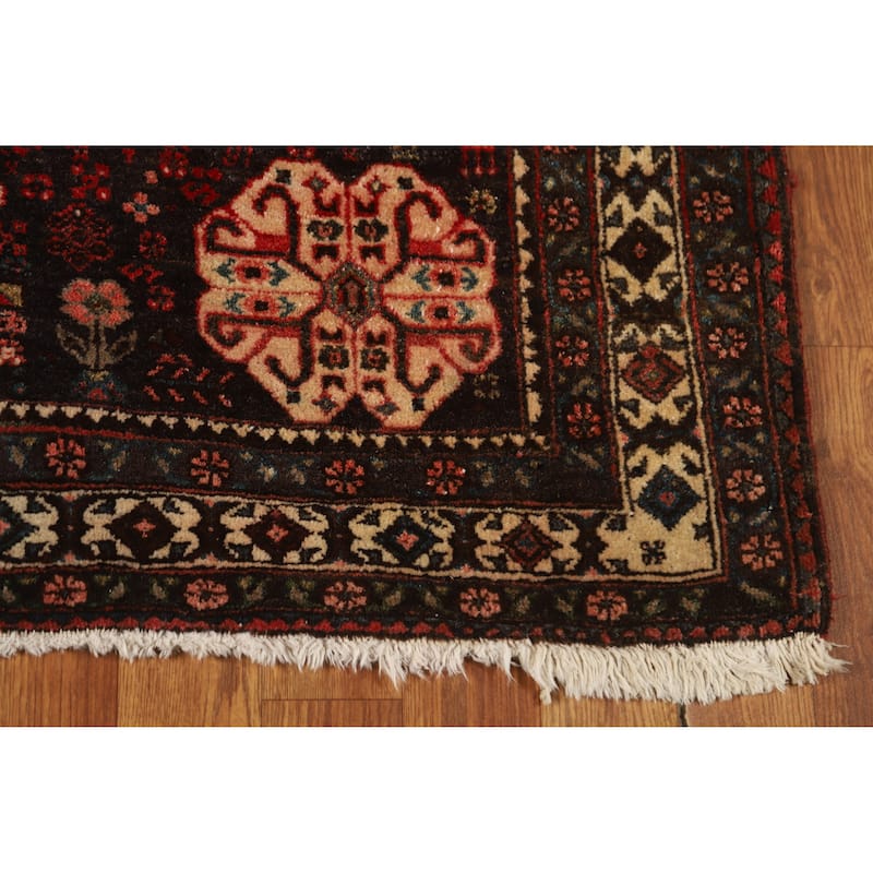 Hand Knotted Oriental 100% Wool Carpet Traditional Geometric Red Shiraz Area Rug - 5' 3'' X 3' 8''