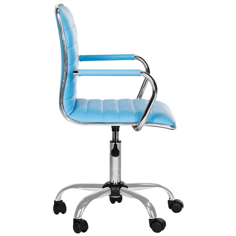 SAFAVIEH Kendra White Adjustable Height Office Desk Chair - 22.4" x 19.9" x 35.9" - 22.4" x 19.9" x 35.9" - 22Wx23Dx40H