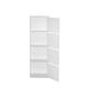 preview thumbnail 3 of 2, Hodedah Home Decorative 4-Shelf, 4-Door Bookcase - White - 11.8"Lx15.9"Wx47.4"H