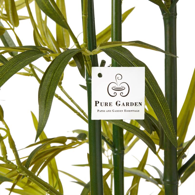 Pure Garden Artificial Potted Bamboo Silk Tree