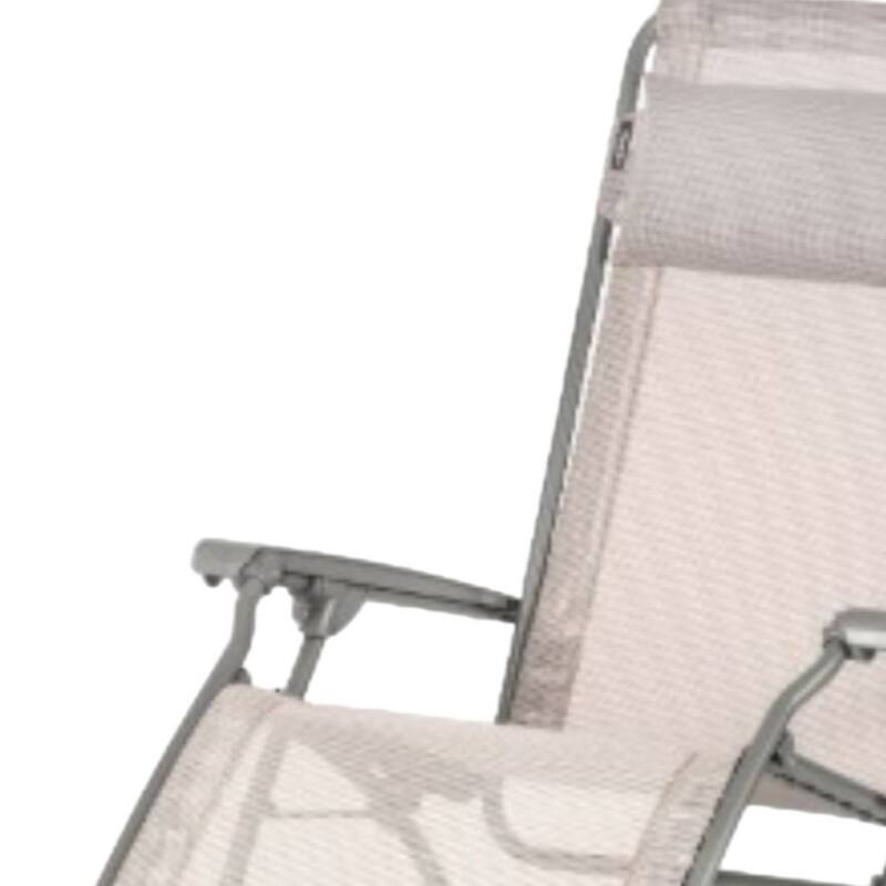 27 Inch Zero Gravity Chair with Cushion for Patio Garden or Poolside - 26.8” x 64.2” x 44.9”