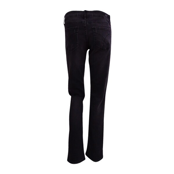 calvin klein black straight leg jeans