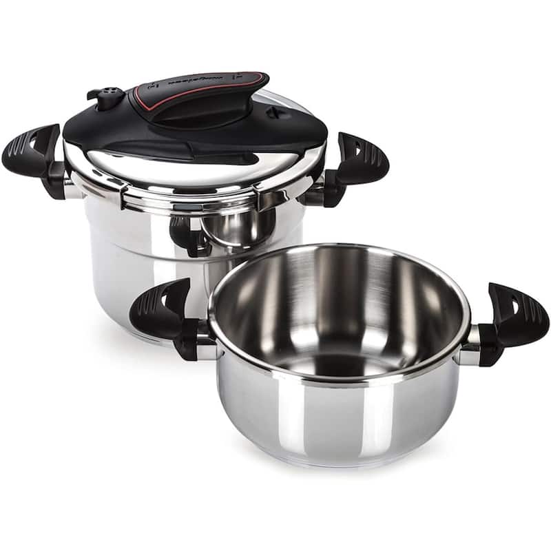 Magefesa Prisma Stainless Steel Pressure Cooker Set - 4.2 & 6.3 Quarts