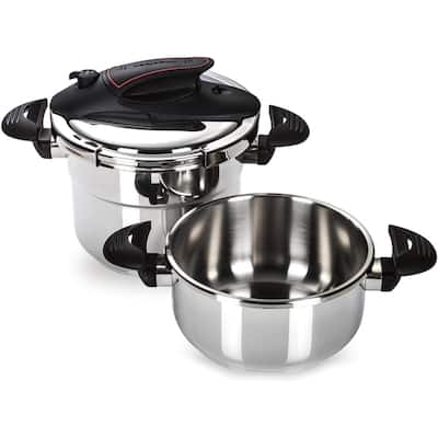 Magefesa Prisma Stainless Steel Pressure Cooker Set - 4.2 & 6.3 Quarts