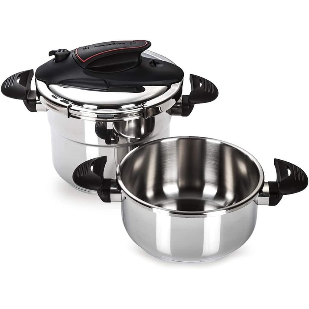 Magefesa Prisma Stainless Steel Pressure Cooker Set - 4.2 & 6.3 Quarts