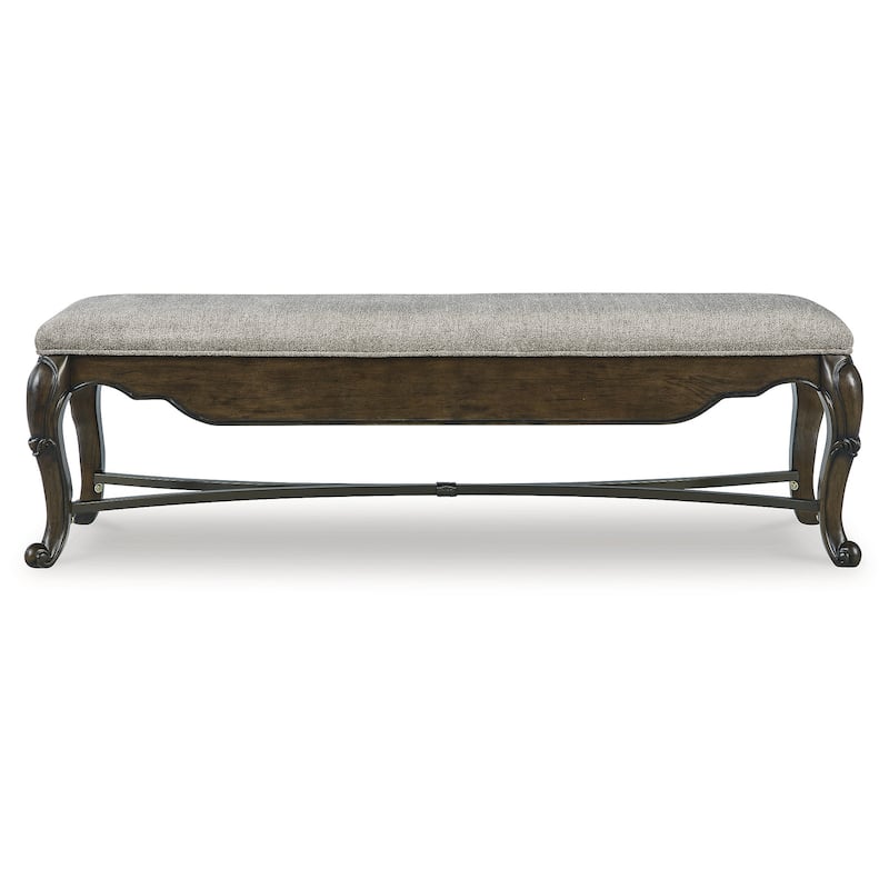 Signature Design by Ashley Maylee Dark Brown 63" Dining Bench - 63.25"W x 17.5"D x 20.25"H