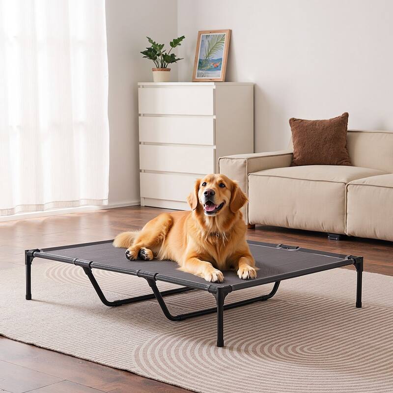 Elevated Dog Bed for Large Dogs Breathable Mesh, Heavy Duty Steel Frame, 132 lbs Capacity - 48 in x 36 x 9 in