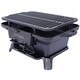preview thumbnail 7 of 13, Oval Cast Iron Portable Outdoor Grill with Carry Handle Charcoal Fueled - 19"L