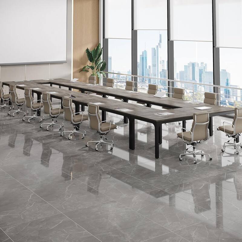 78.74-Inch Conference Table Set,13FT Conference Room Table, Large Rectangle Meeting Seminar Tables Set,Long Business Tables