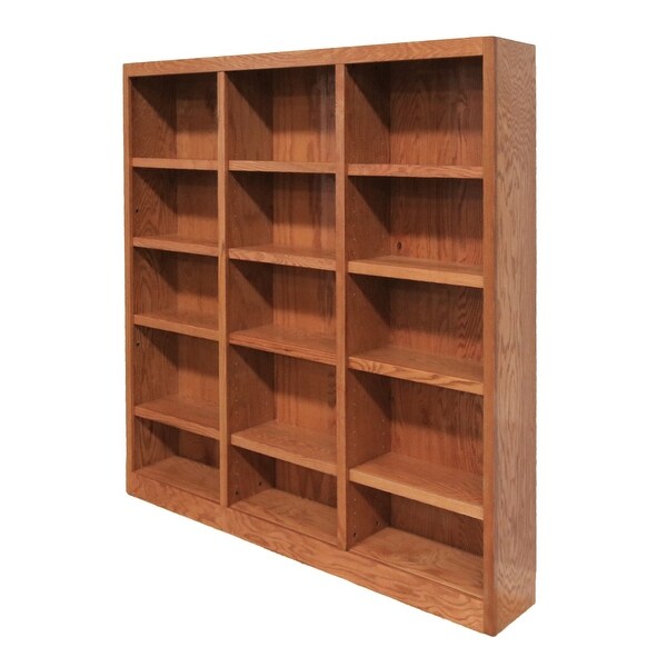 Concepts in wood shelf triple wide wood bookcase discount
