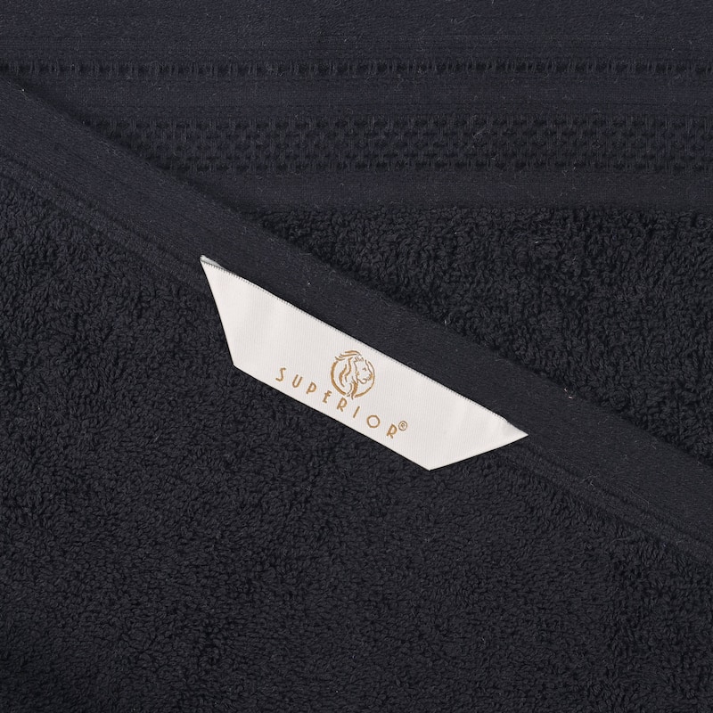 Superior Honeycomb Textured Border Cotton Medium Weight 12 Piece Towel Set
