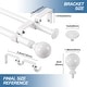 preview thumbnail 24 of 32, Round Ball Designer Double Drapery Adjustable Curtain Rod & Hardware