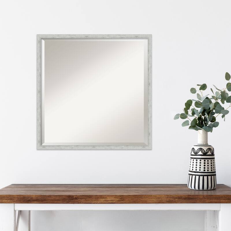 Imprint Beveled Wood Framed Wall Mirror