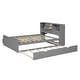 preview thumbnail 7 of 50, Full Size Wood Pltaform Bed with Twin Size Trundle, 3 Drawers, Upper Shelves and a set of USB Ports & Sockets