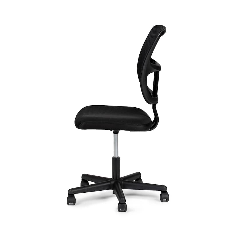 Poundex Adjustable Height Office Chair in Black Mesh Material - N/A