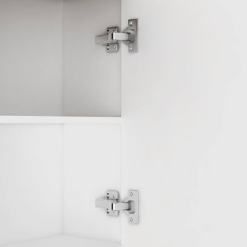 Roomfitters 72" Kitchen Pantry Cabinet with Charging Station, Tall Storage Cupboard, Adjustable Shelves, Organizing, White