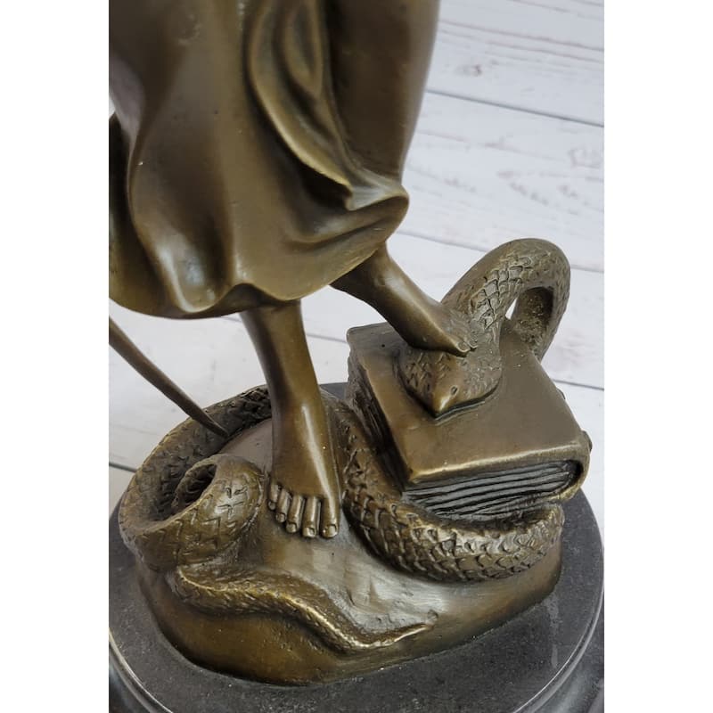 Bronze Scale Of Justice Blind Justice Sculpture Statue Clical Figurine 18 Inches Nr