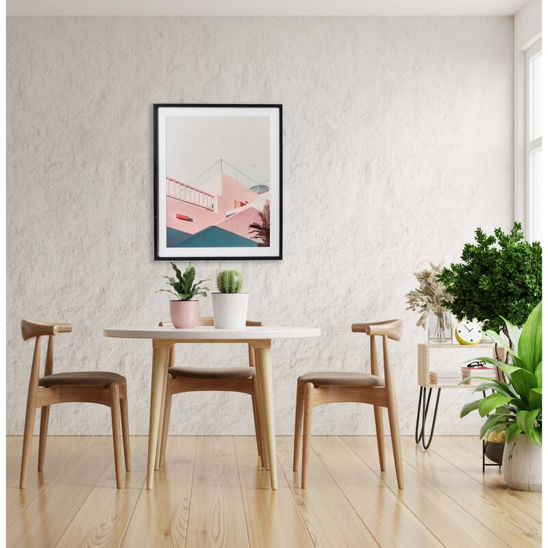 Wood Framed Architecture Photograph - Multi-Color