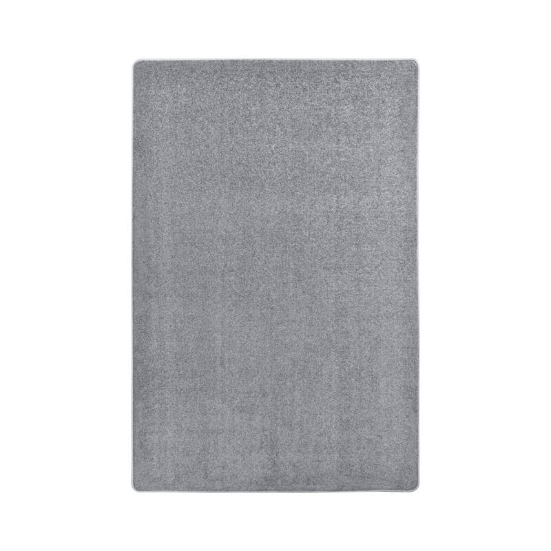 6'x9' area rug in Silver - durable soft decorative rug for home, living room & bedroom - 6' x 7'