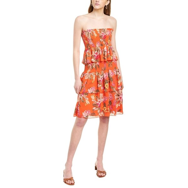 Wayf Smocked Skirt. Opens flyout.
