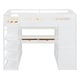 preview thumbnail 12 of 18, Full Size Loft Bed with Desk, Wardrobes, 4 Drawers & 4 Shelves, White