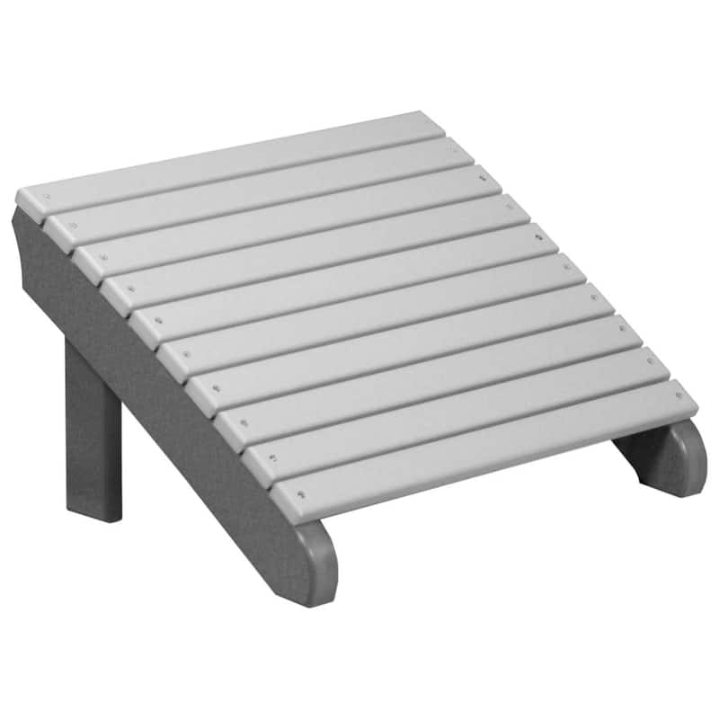 Poly Lumber Adirondack Footrest - Dove Grey & Slate