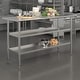 preview thumbnail 1 of 21, NSF Stainless Steel 18 Gauge Work Table with 2 Undershelves 60"W x 24"D x 34.5"H