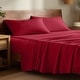 preview thumbnail 57 of 66, Bare Home Rayon from Bamboo Sheet Set - Deep Pocket - Breathable Twin XL - Red
