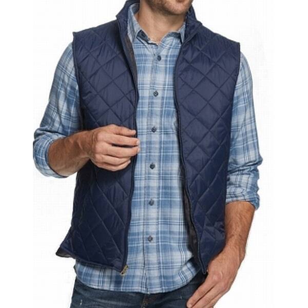 Shop Weatherproof Mens Jacket Navy Blue Size 3xl Full Zip Quilted