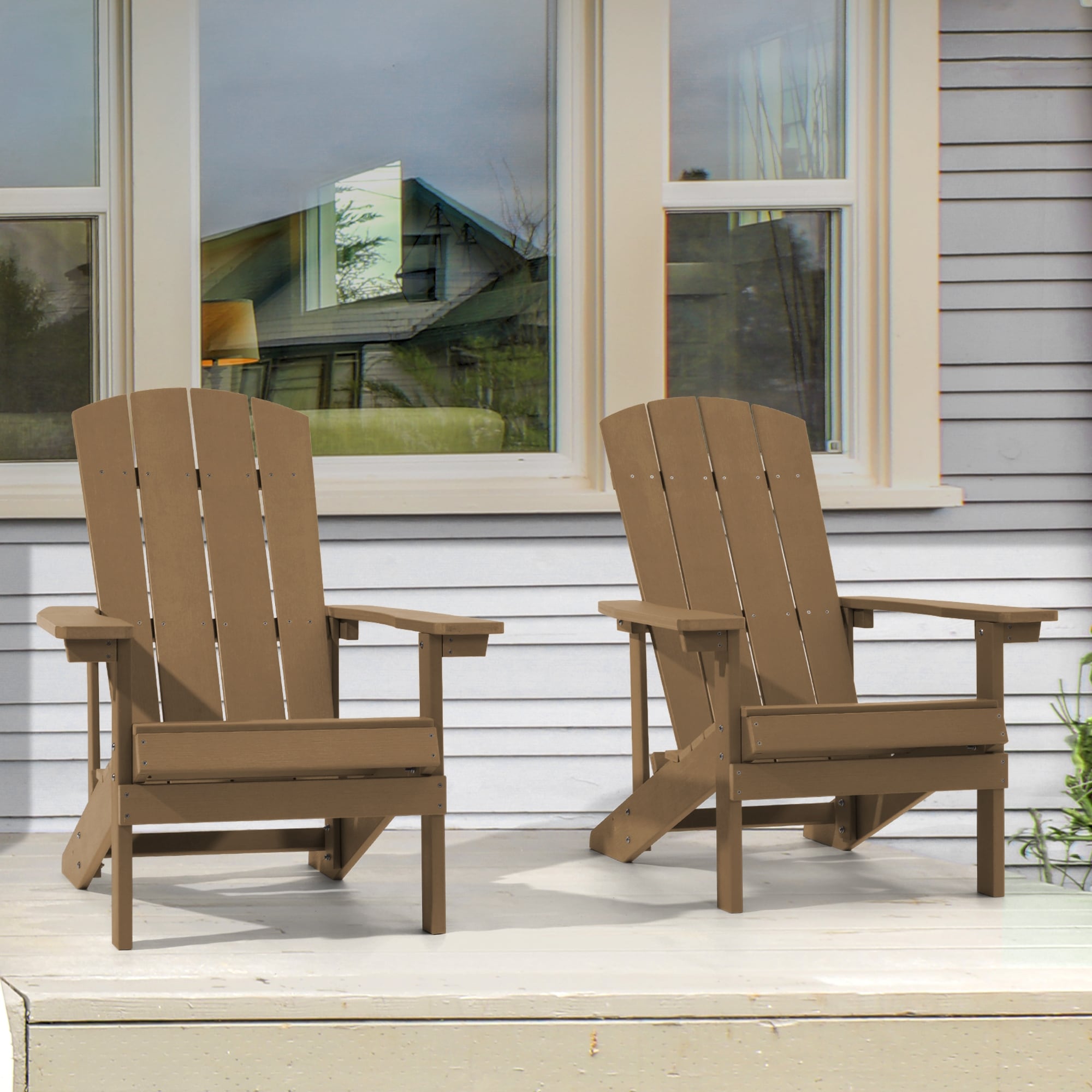 AOOLIMICS Outdoor Adirondack Chair Patio Plastic Single Chair Set
