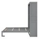 preview thumbnail 8 of 12, Full Size Murphy Bed Wall Bed with Shelves,Assembly Required,Gray