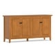 preview thumbnail 14 of 37, WYNDENHALL Halifax SOLID WOOD 66" Wide Transitional Wide 4Door Storage Cabinet - 18"d x 66" w x 34"h