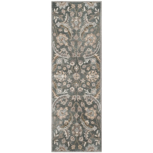 Safavieh Tappeto Runner Bella Collection | Lavorato A Mano In Lana Pregiata, Ivory E Carbone, 2'3 X 8' - 2