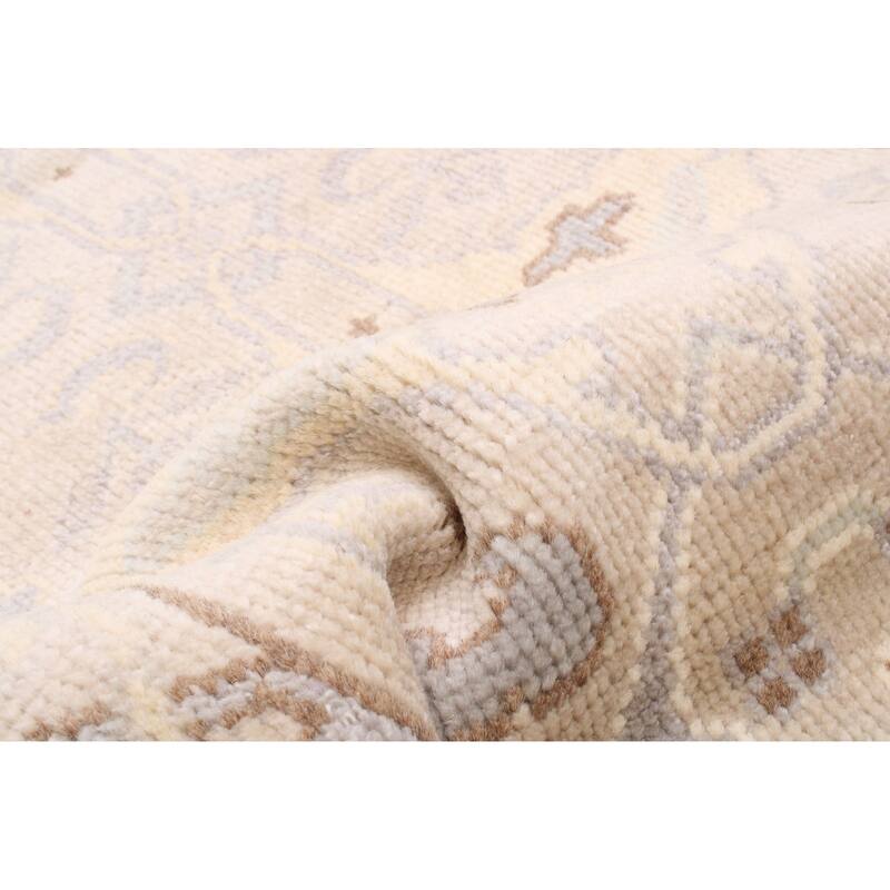 ECARPETGALLERY Hand-knotted Royal Oushak Light Khaki Wool Rug - 2'6 x 13'7