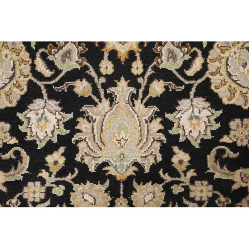 Wool/ Silk Floral Oriental Tabriz Vegetable Dye Area Rug Hand-knotted - 6'1" x 9'1"