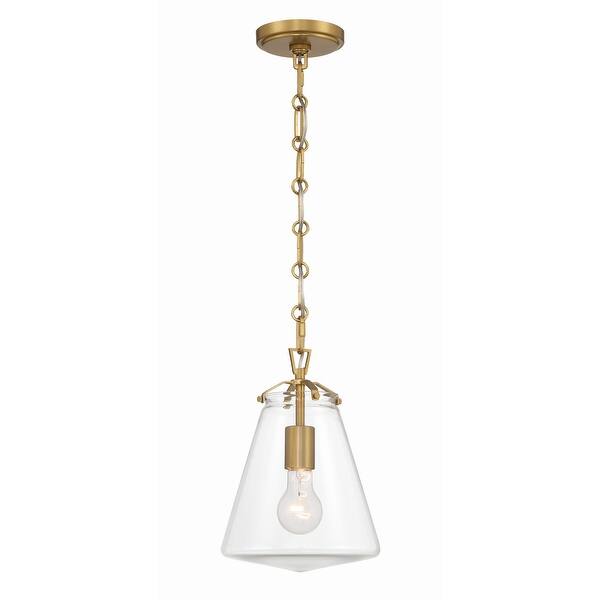 slide 2 of 6, Voss 1 Light Luxe Gold Mini Pendant - 8.25"W x 11.5"H x 8.25"D