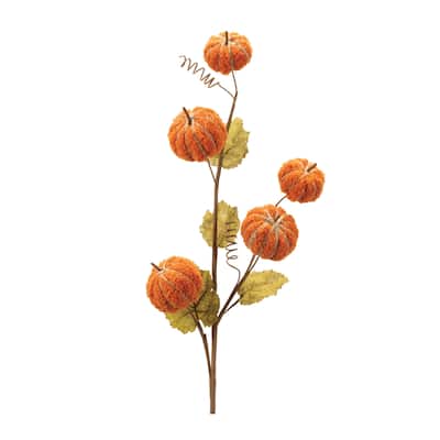 Plush Fall Pumpkin Spray (Set of 6)