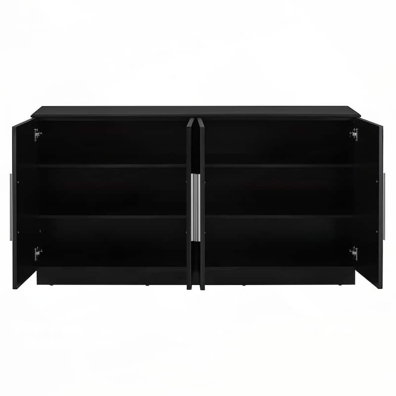 Sideboard with 4 Doors Large Storage Space with Adjustable Shelves