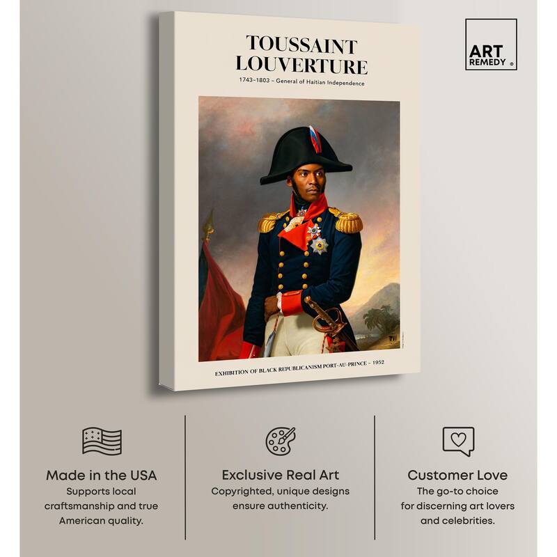 Toussant Louverture Canvas by Art Remedy, Gallery Wrapped
